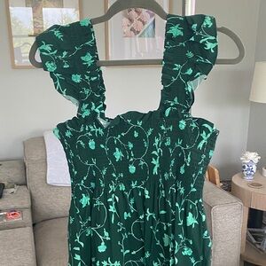 Hill House Green Floral Nap Dress